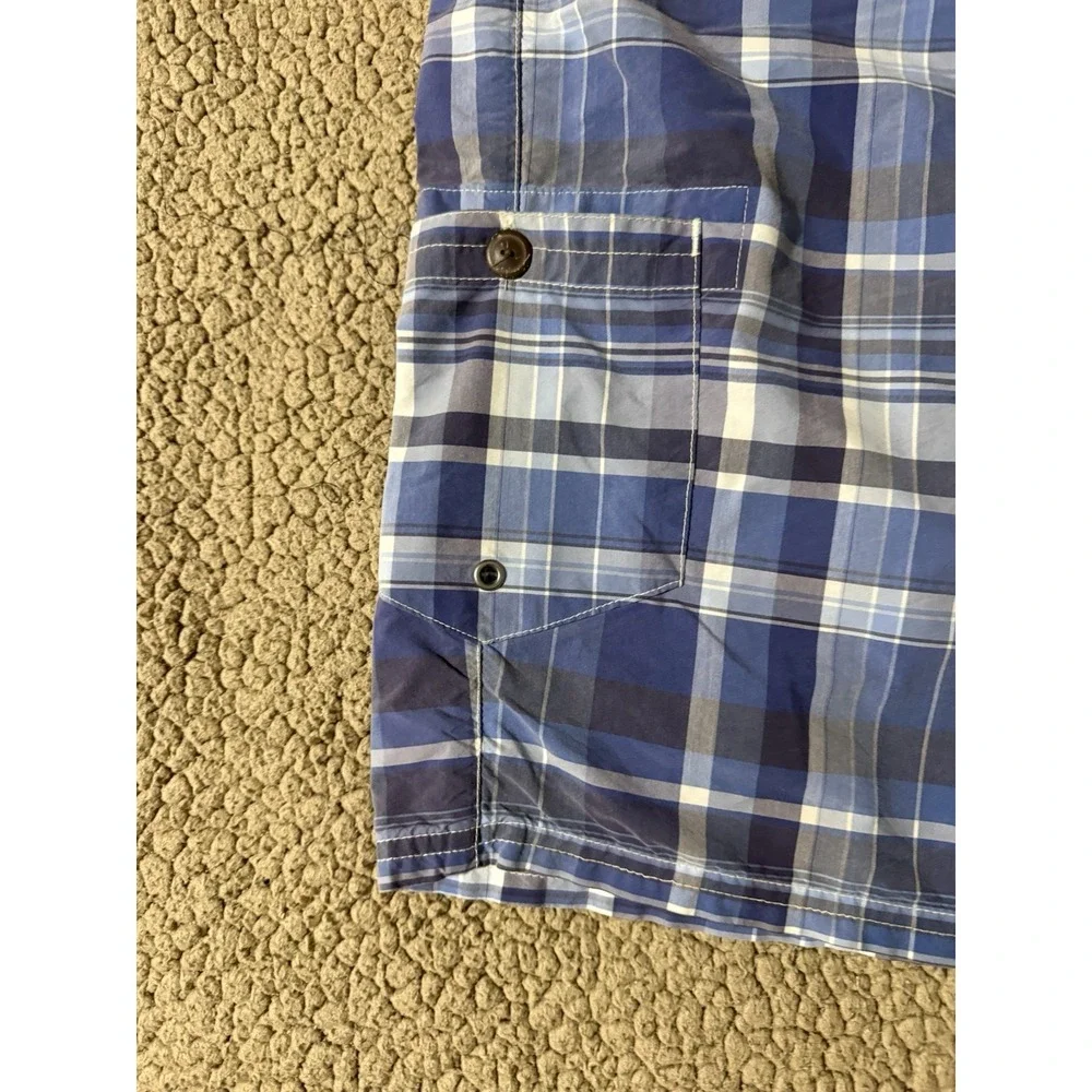Polo Ralph Lauren Swim Trunks Board Shorts Men's Size 34 Blue Plaid